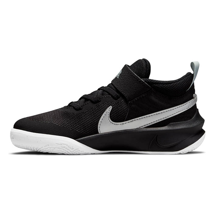 Nike Kids' Team Hustle D 10 Shoes - Black / Metallic Silver / Volt / White