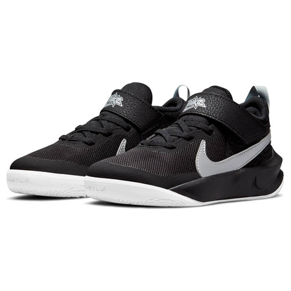 Nike Kids' Team Hustle D 10 Shoes - Black / Metallic Silver / Volt / White