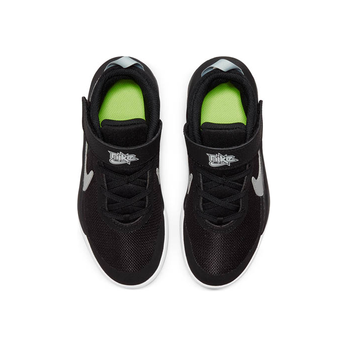 Nike Kids' Team Hustle D 10 Shoes - Black / Metallic Silver / Volt / White