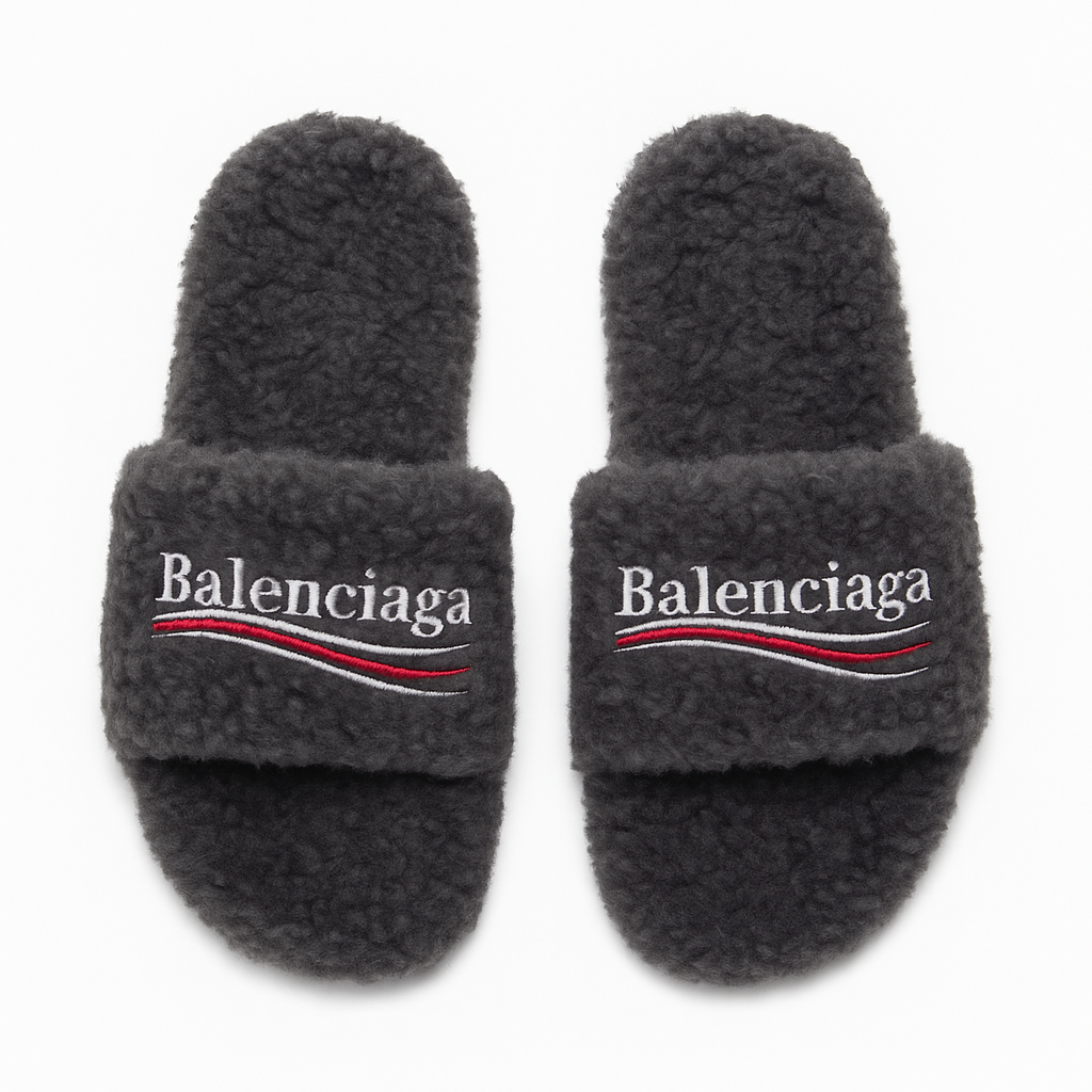 Furry Slide Sandal