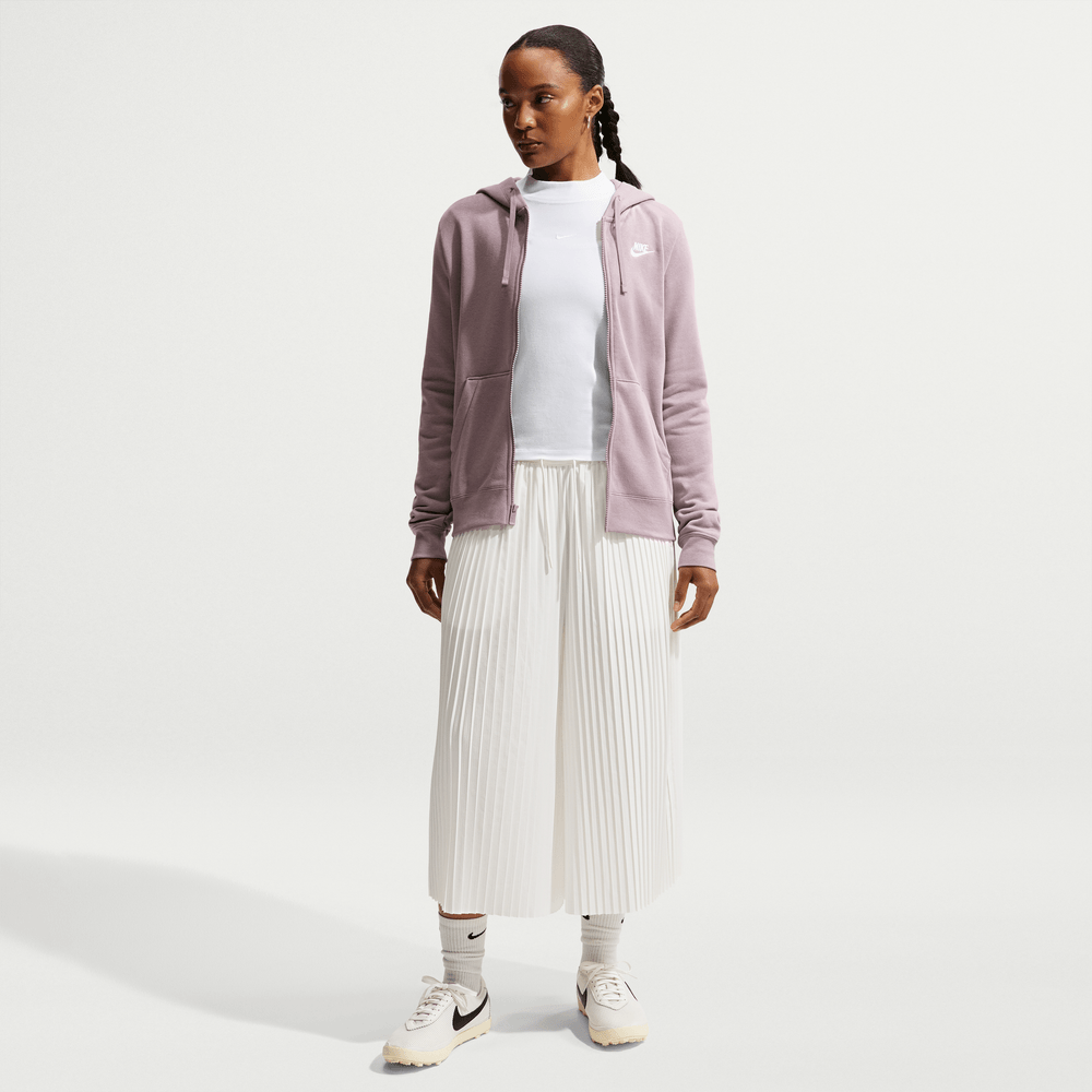 Nike Women's Sportswear Club Fleece Full-Zip Hoodie Apparel - Rose