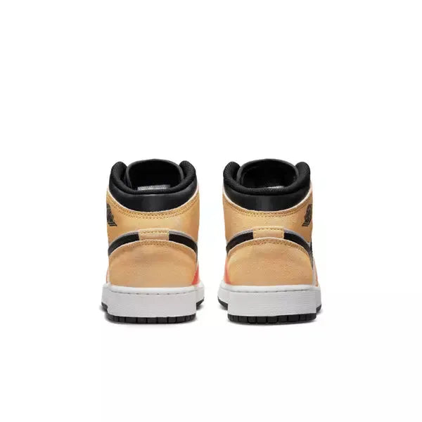 Nike Kids' Air Jordan 1 Mid SE Shoes - Magic Ember / White / Black / Sundial