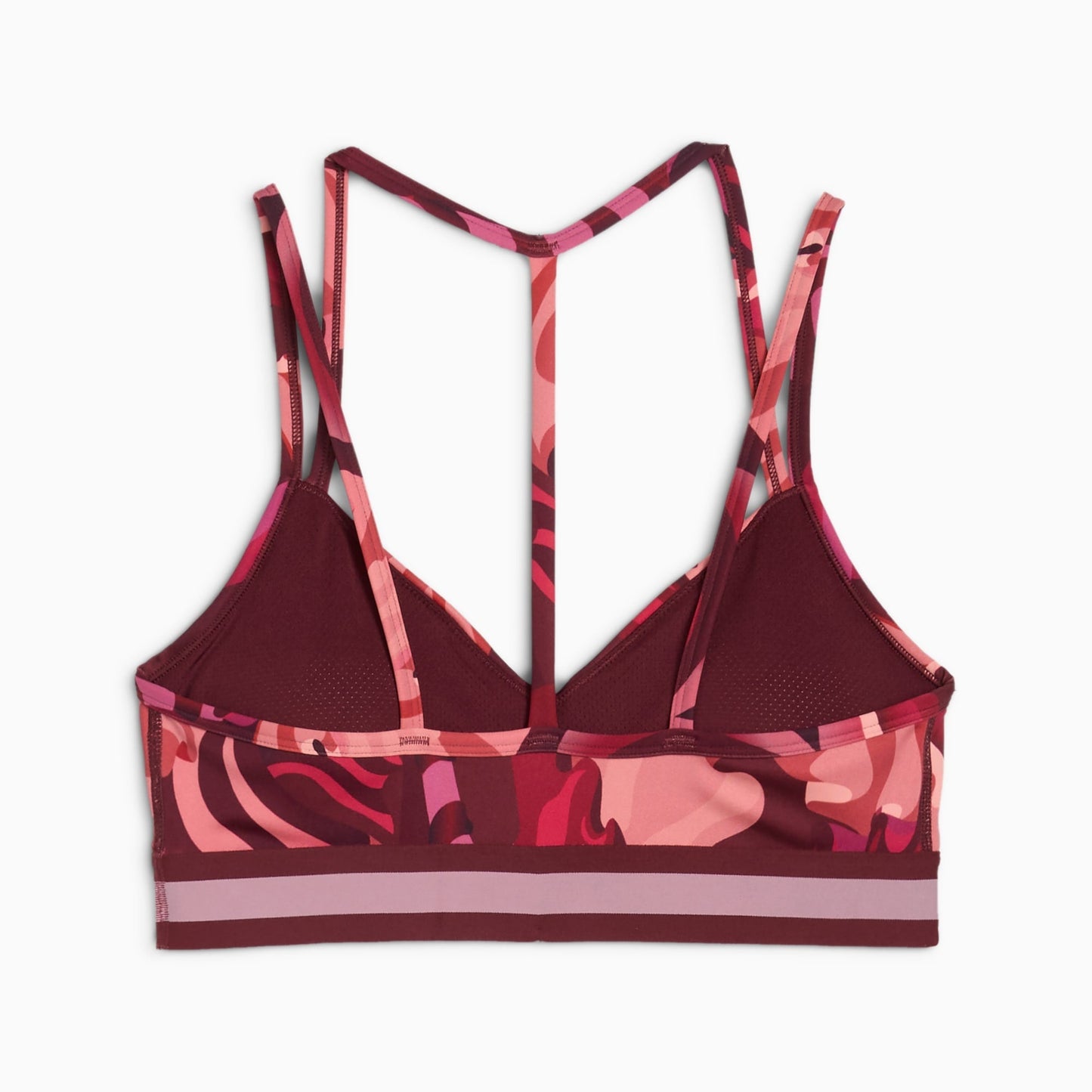 Puma Women's Floral Ribbon Strappy Bra - Ruby