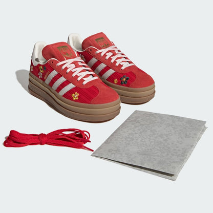 Adidas Women's Gazelle Bold Shoes - Better Scarlet / Off White / Eqt Yellow