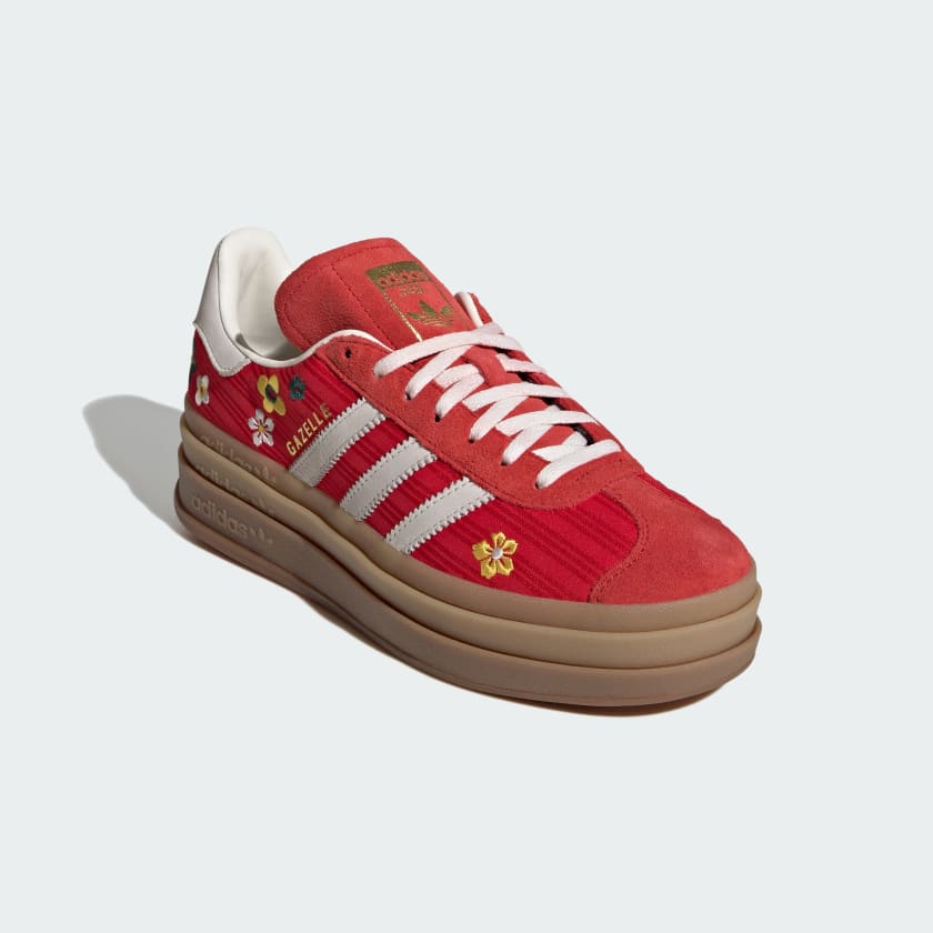 Adidas Women's Gazelle Bold Shoes - Better Scarlet / Off White / Eqt Yellow