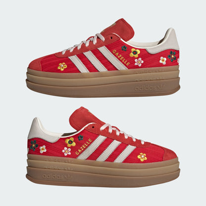 Adidas Women's Gazelle Bold Shoes - Better Scarlet / Off White / Eqt Yellow