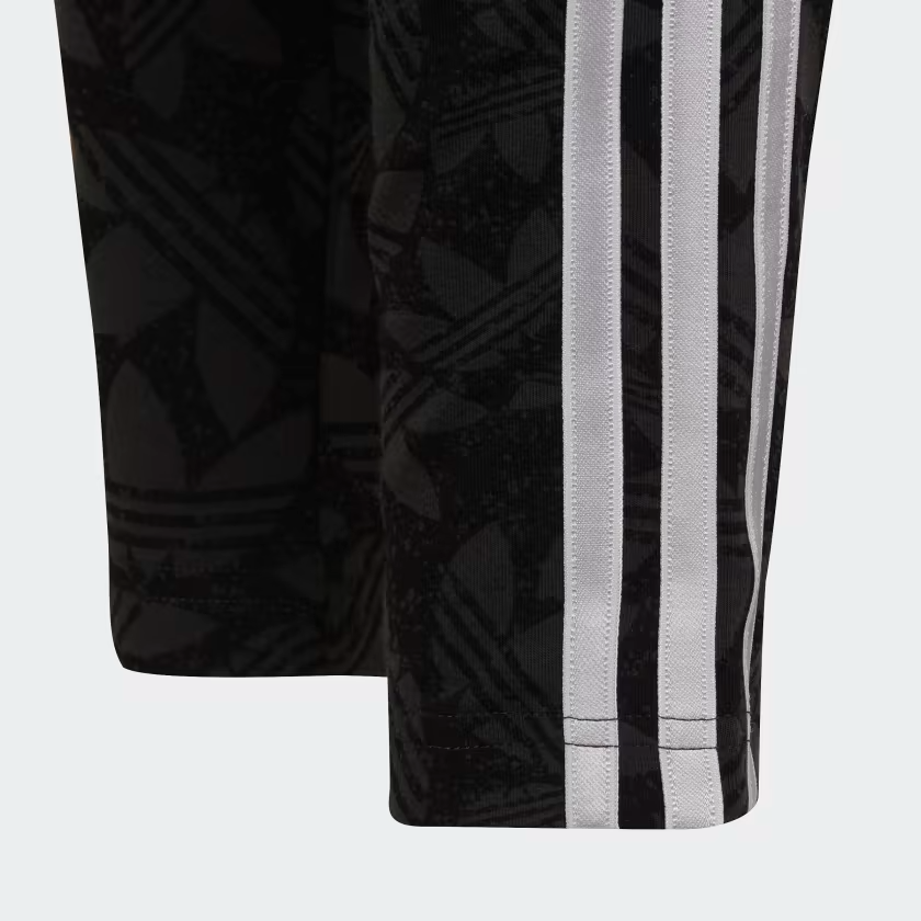 Adidas Kids' High Waisted Allover Print Leggings - Carbon / Black / White