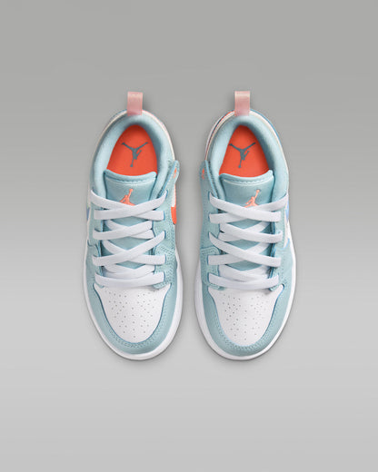 Nike Kids' Jordan 1 Low Alt Shoes - Ocean Bliss / White / Atomic Pink