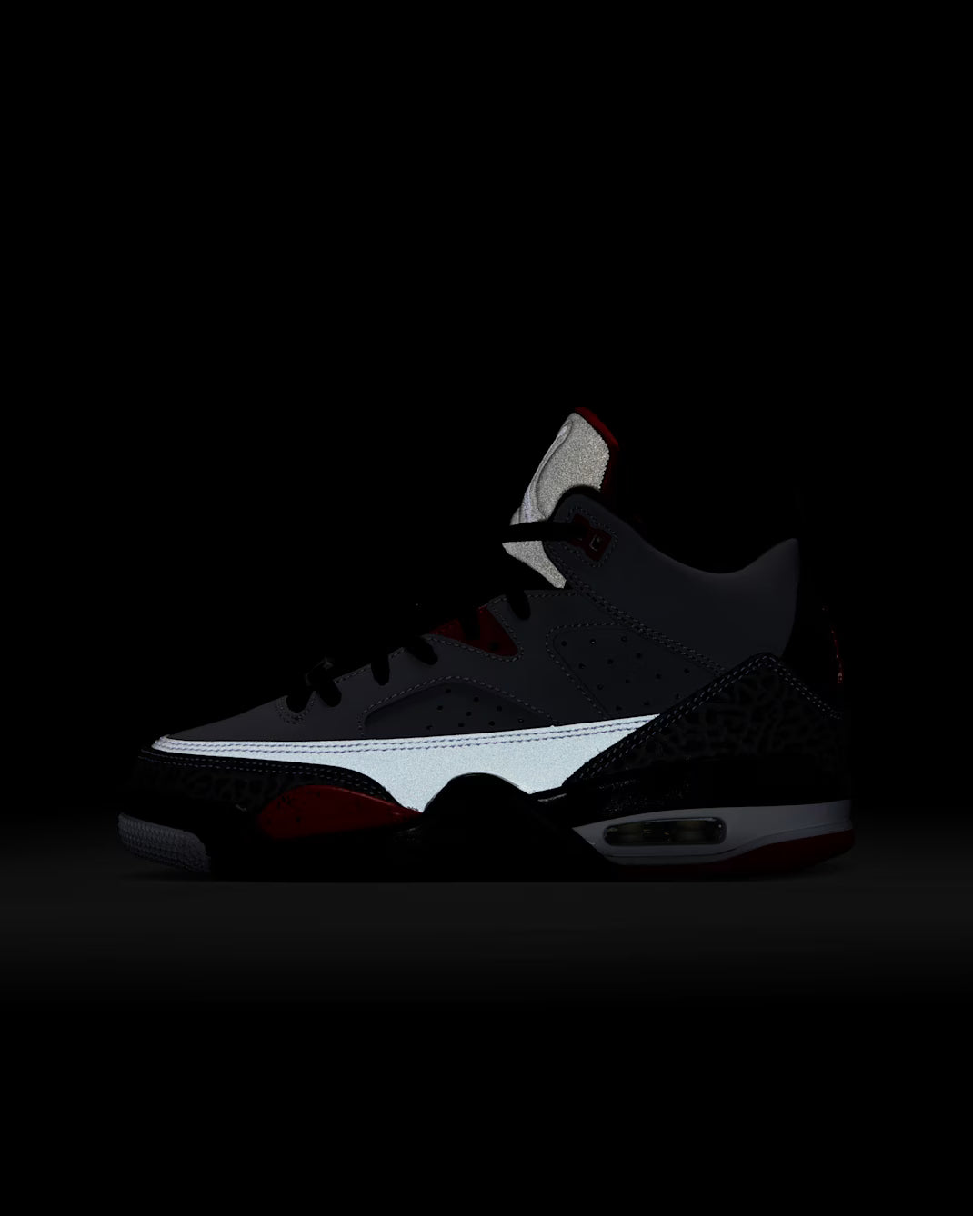 Nike Kids' Son Of Mars Low Shoes - Cement Grey / Black / Fire Red / White