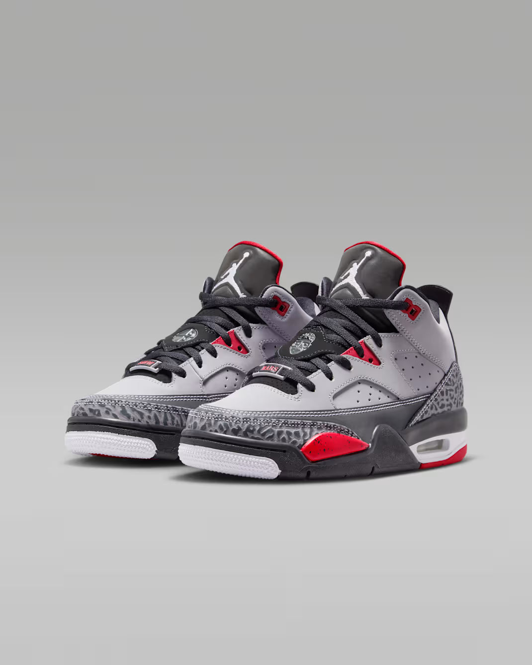 Nike Kids' Son Of Mars Low Shoes - Cement Grey / Black / Fire Red / White