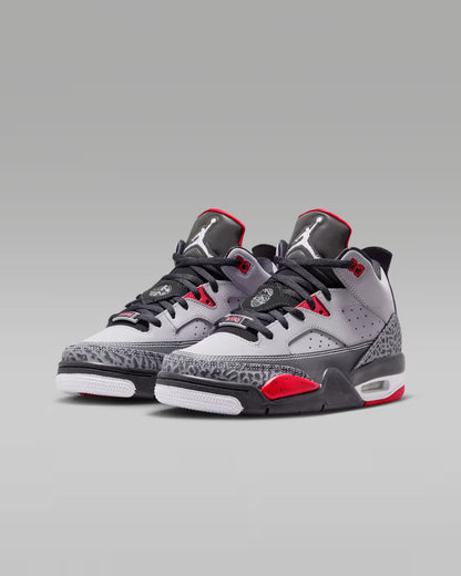 Nike Kids' Son Of Mars Low Shoes - Cement Grey / Black / Fire Red / White