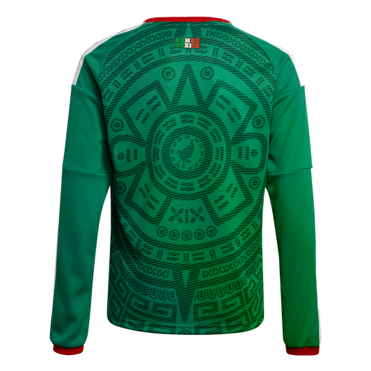 Adidas Mexico 2026 Long Sleeve Youth Home Jersey