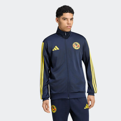 Adidas Club America DNA Track Top Jacket - Navy/Yellow
