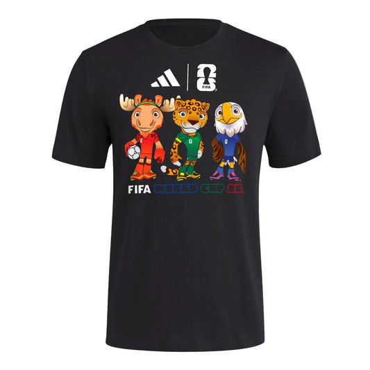 Adidas FIFA World Cup Gear 2026 FIFA World Cup Mascot T-Shirt - Black