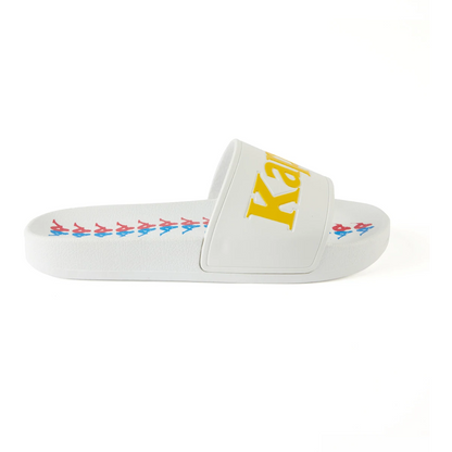 Kappa 222 Banda Adam 16 Slides - White / Fuchsia / Blue