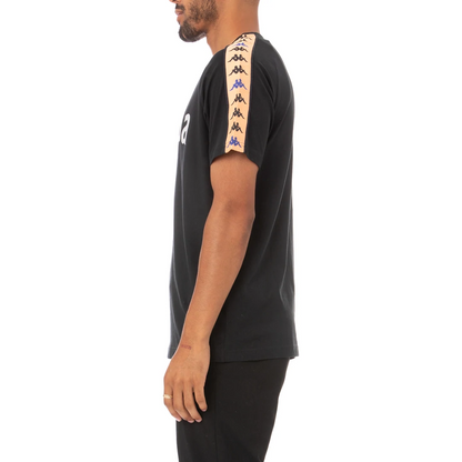Kappa 222 Banda Deto T Shirt - Black