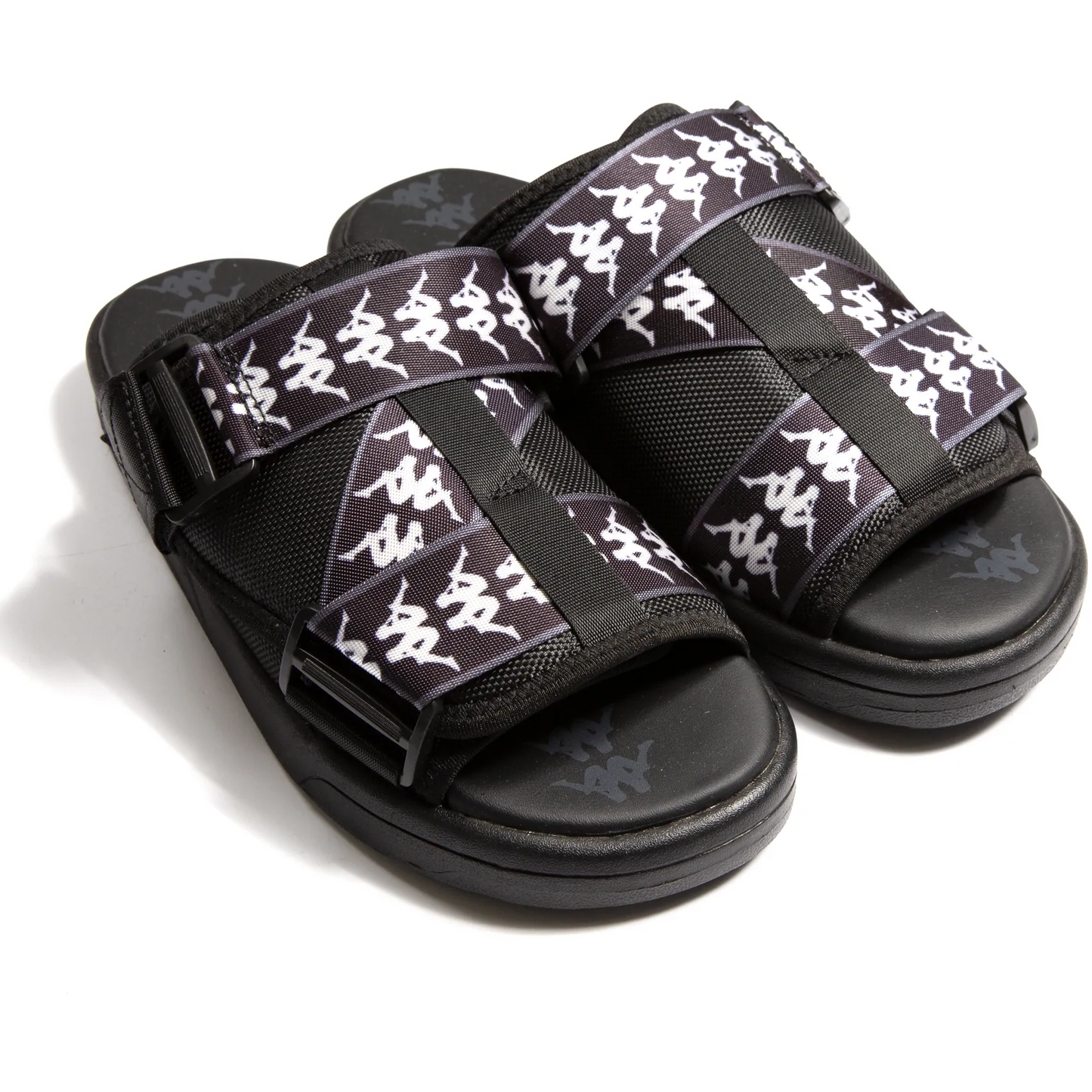 Kappa Unisex 222 Banda Mitel 1 Sandals - Black / White