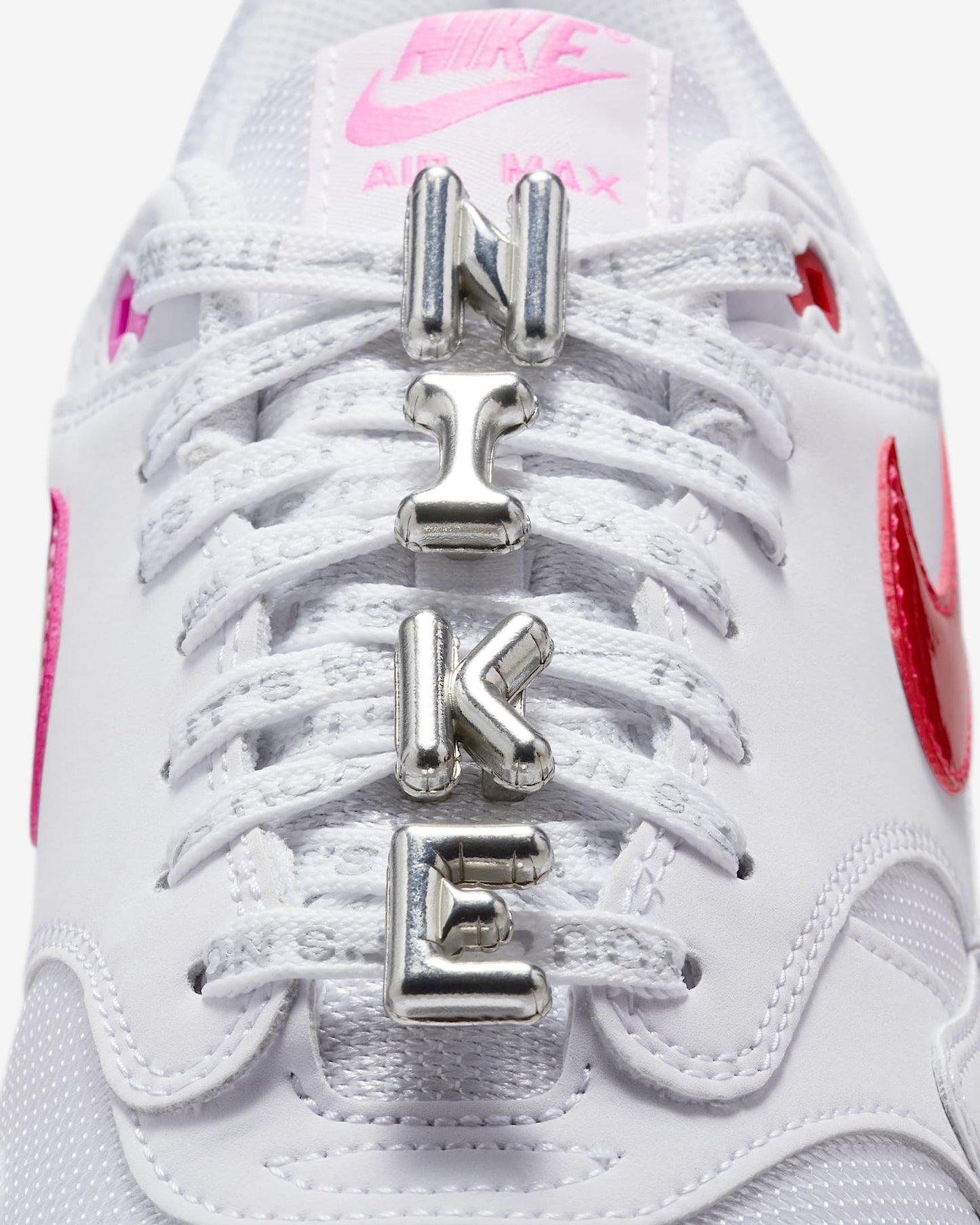 Nike Men's Air Max 1 Premium Shoes - White / Playful Pink / University Red