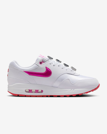 Nike Men's Air Max 1 Premium Shoes - White / Playful Pink / University Red