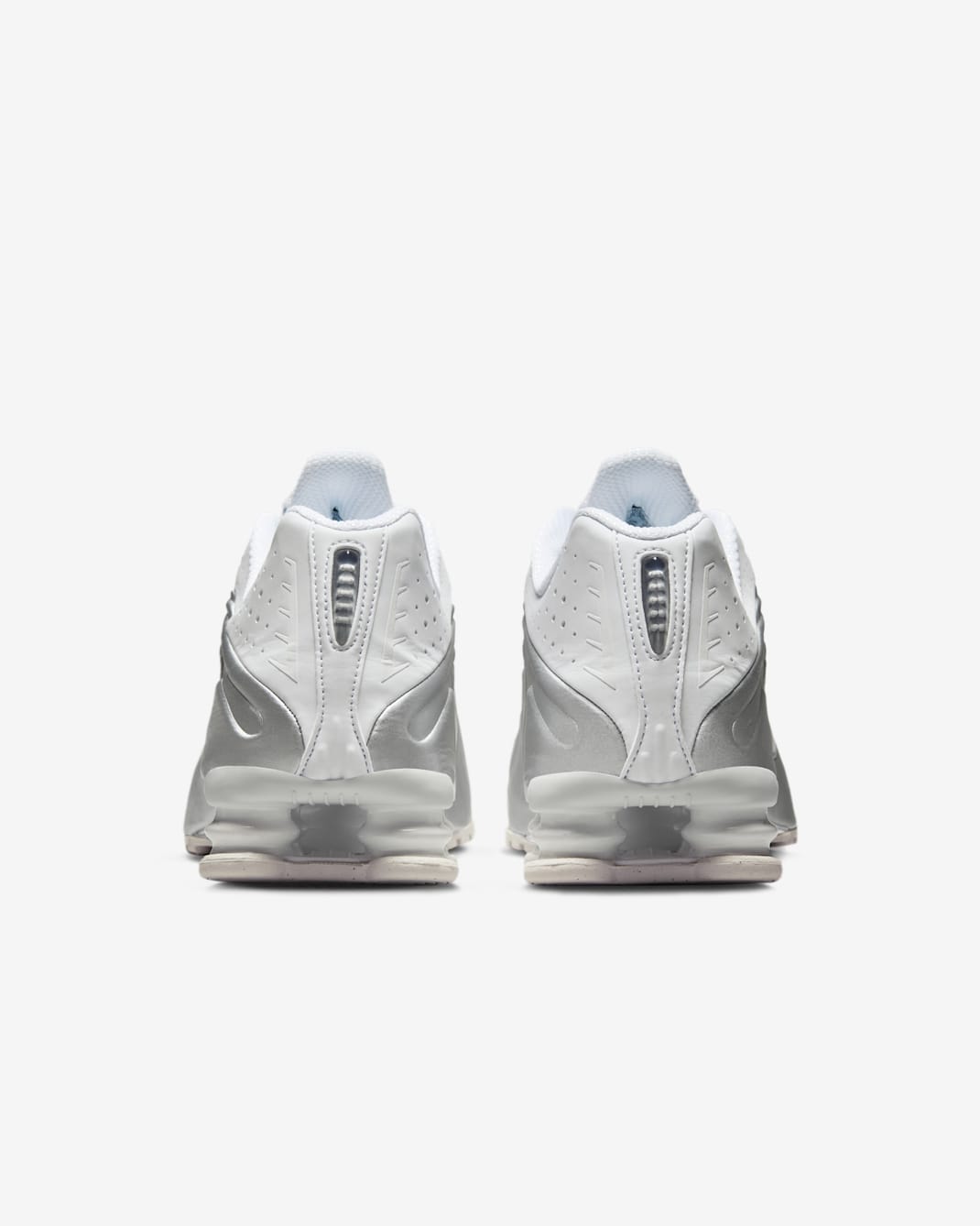 Nike Men's Nike Shox R4 Shoes - White / Bright Crimson / Metallic Silver