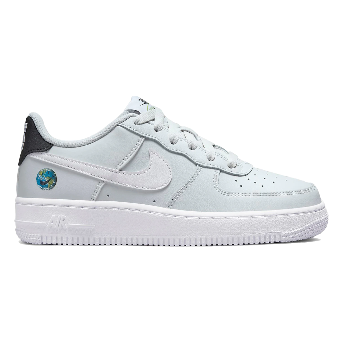 Nike Kids' Air Force 1 LV8 Shoes - Photon Dust / Black / Chlorophyll / White