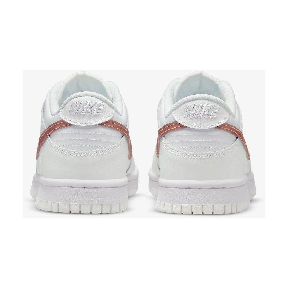 Nike Kids' Dunk Low GS Shoes - Summit White / Metallic Red Bronze