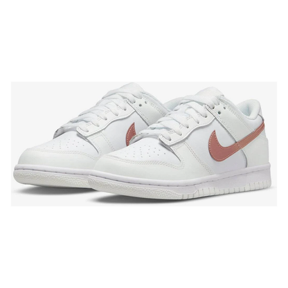 Nike Kids' Dunk Low GS Shoes - Summit White / Metallic Red Bronze