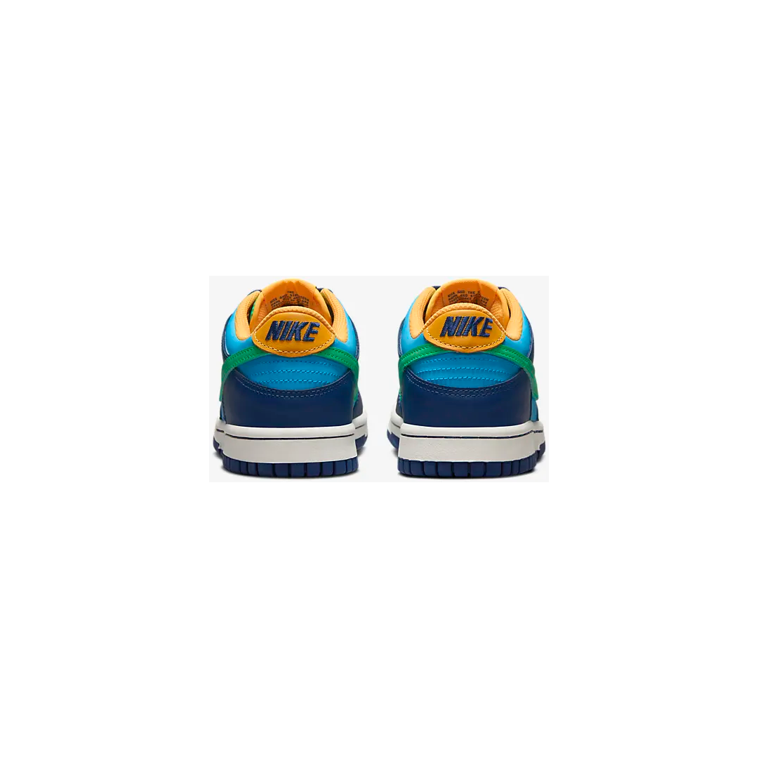 Nike Kids' Dunk Low Shoes - Baltic Blue / Deep Royal / Laser Orange / Electric Algae