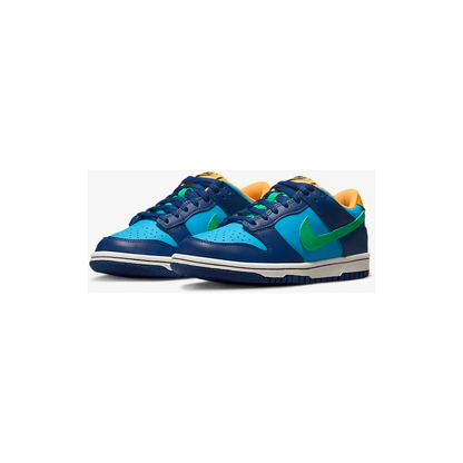 Nike Kids' Dunk Low Shoes - Baltic Blue / Deep Royal / Laser Orange / Electric Algae
