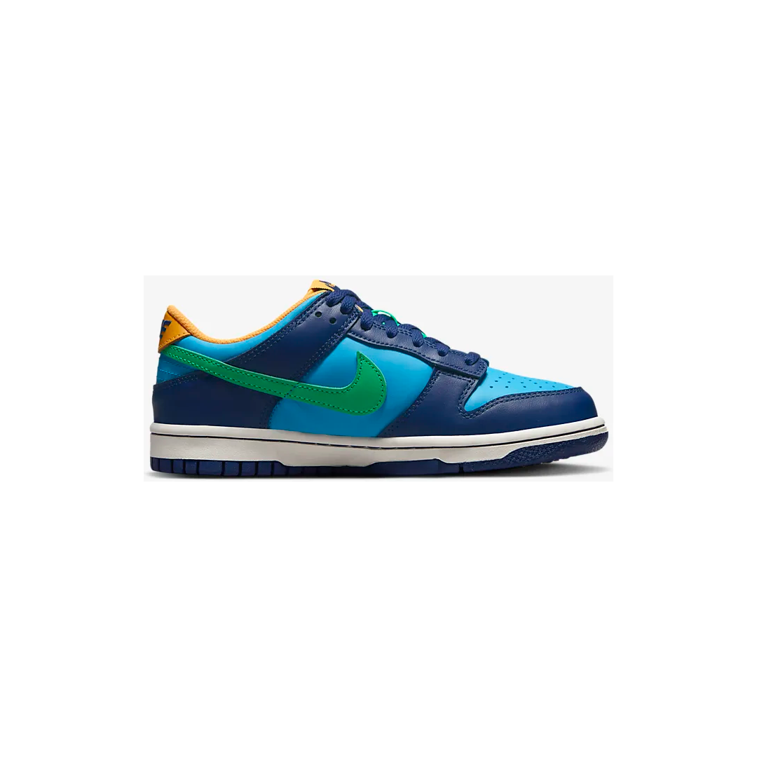 Nike Kids' Dunk Low Shoes - Baltic Blue / Deep Royal / Laser Orange / Electric Algae