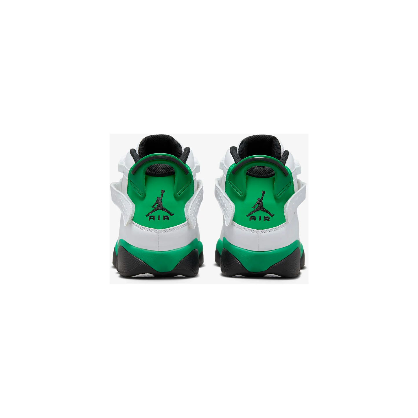 Kids' Jordan 6 Rings Shoes - White / Black / Lucky Green