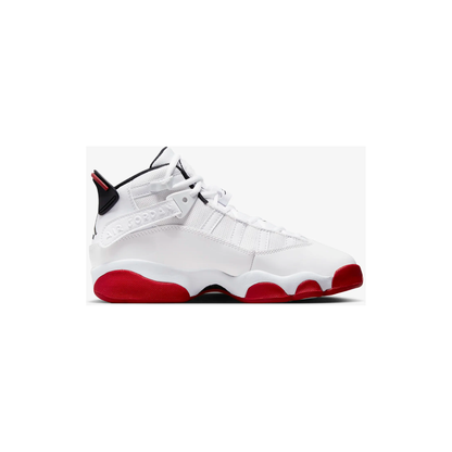 Kids' Jordan 6 Rings Shoes - White / Black / University Red