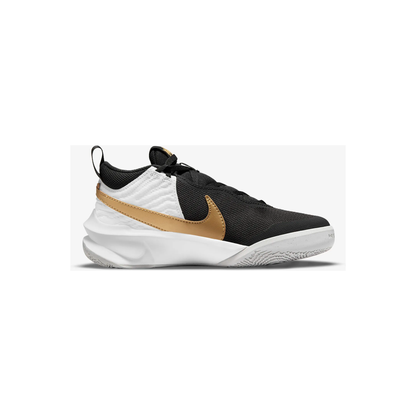 Nike Kids' Team Hustle D 10 Shoes - Black / White / Photon Dust / Metallic Gold