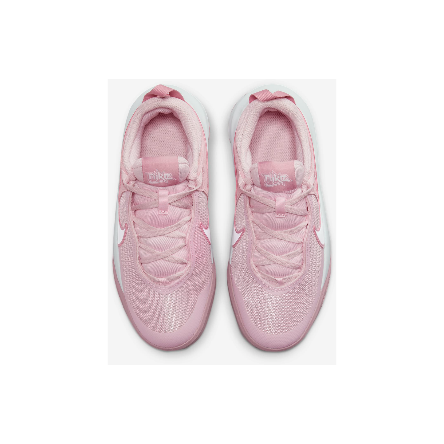 Nike Kids' Team Hustle D 10 Shoes - Pink Foam / Medium Soft Pink / Elemental Pink / White