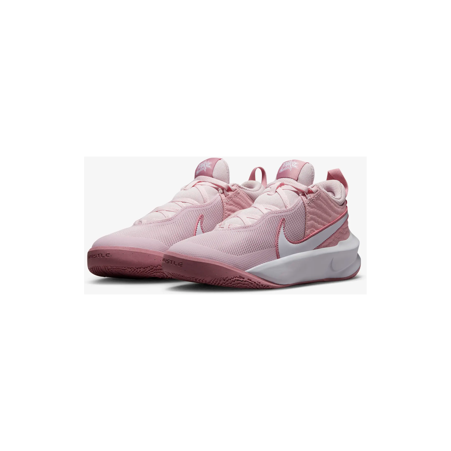Nike Kids' Team Hustle D 10 Shoes - Pink Foam / Medium Soft Pink / Elemental Pink / White