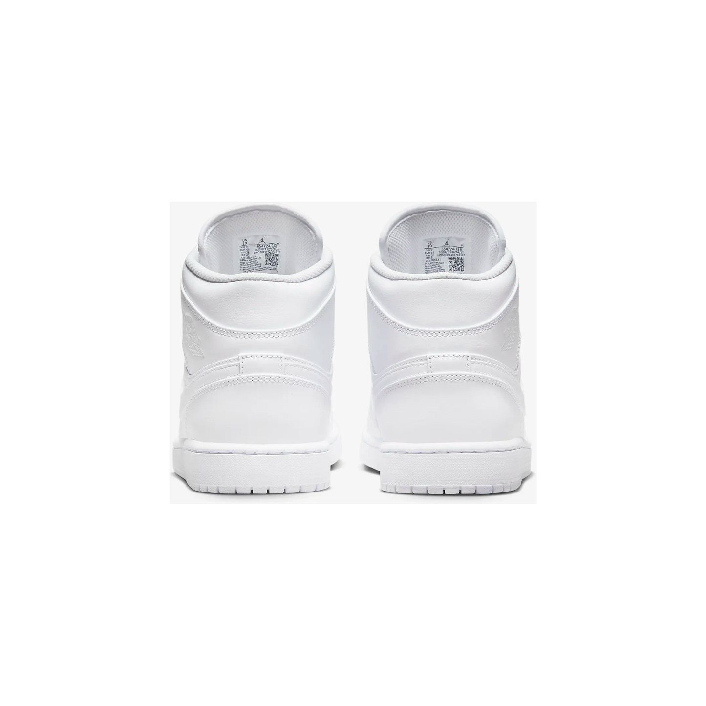 Nike Men's Air Jordan 1 Mid Shoes - All White