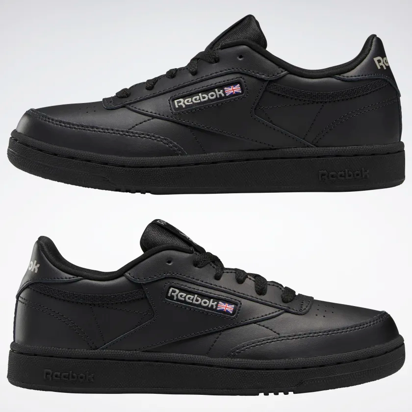 Reebok Kids' Club C GS Shoes - Black / Charcoal