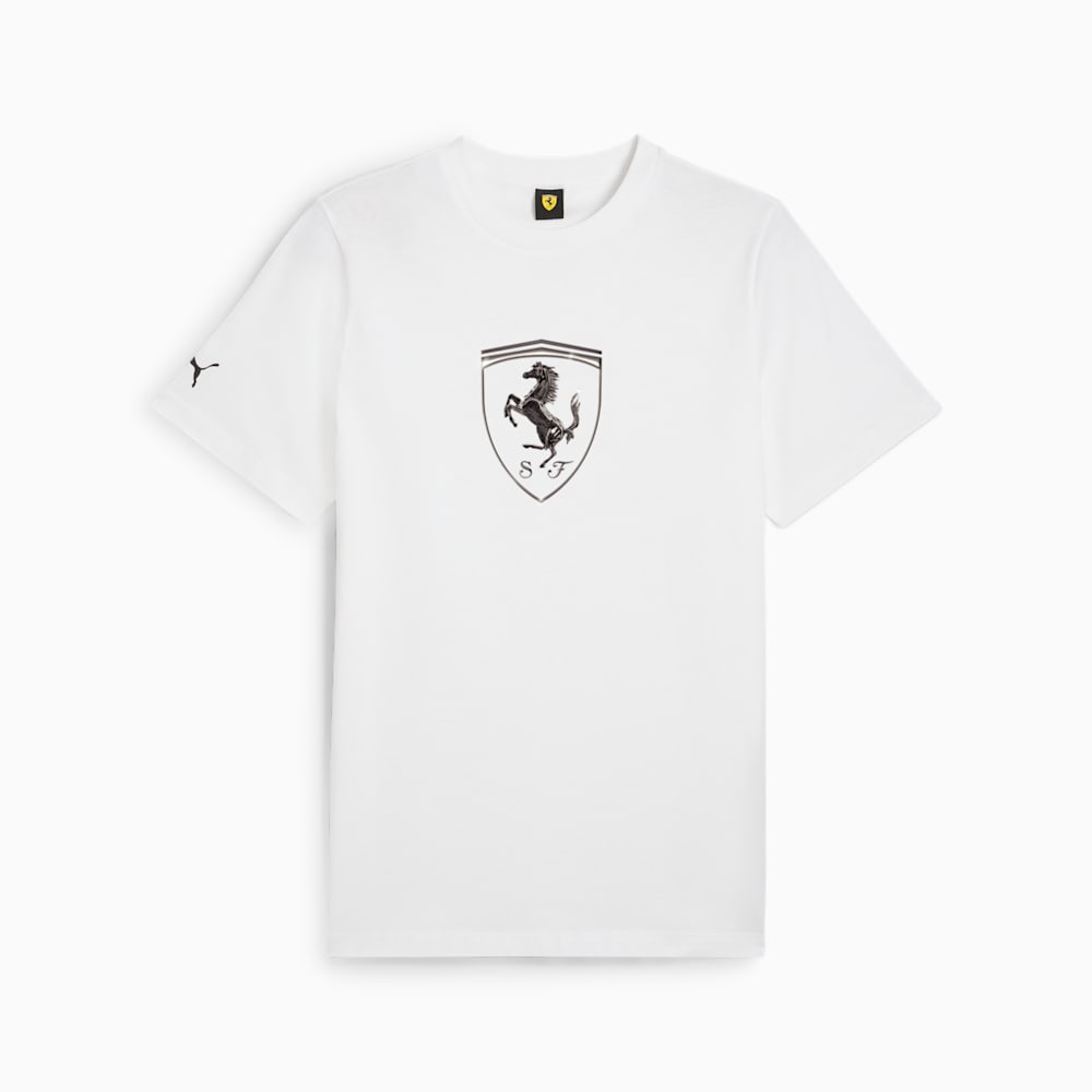 Puma Men's Ferrari Race Tonal Big Shield Tee Apparel - Puma White