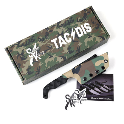 TD x Stroup Knives Bravo 5 Tanto - Woodland Sheath