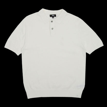 Textured S/S Polo Sweater
