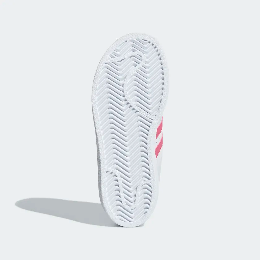 Adidas Kids' Superstar Shoes - Cloud White / Real Pink