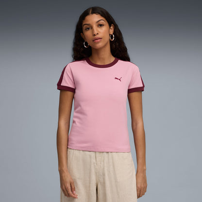 Puma Women's T7 Slim Tee - Poised Pink
