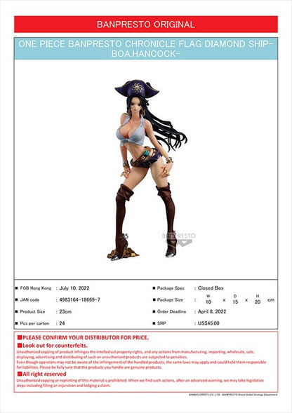 One Piece - Boa Hancock Chronicle Flag Diamond Ship Prize Figure