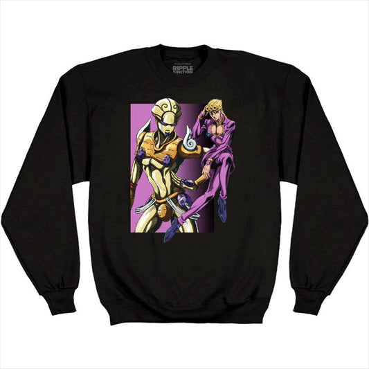 Jojos Bizarre Adventure Part V - Giorno Stages Sweatshirt Fleece Black