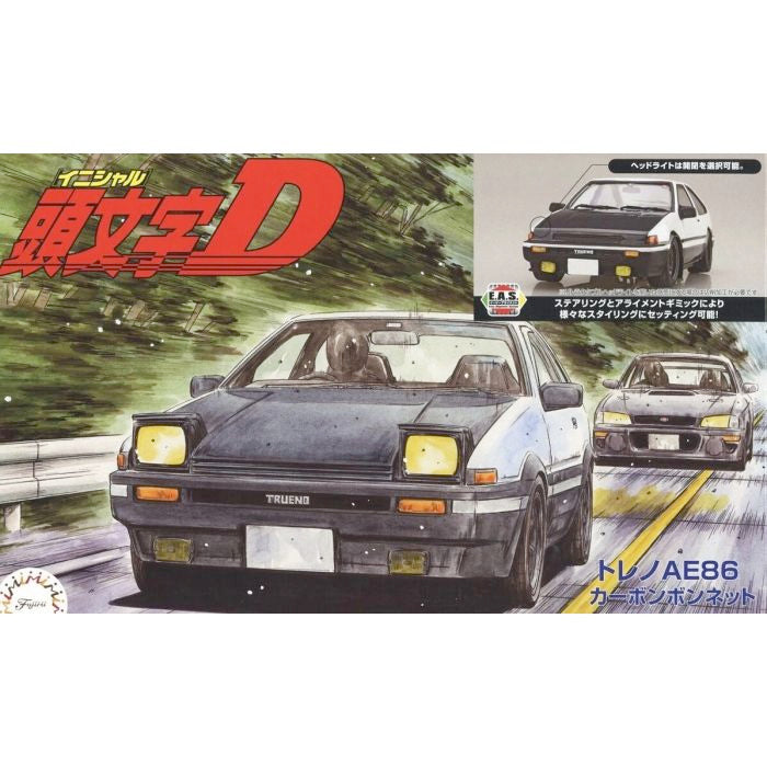Initial D - 1/24  Treno AE86 Carbon Bonnet Takumi Fujiwara