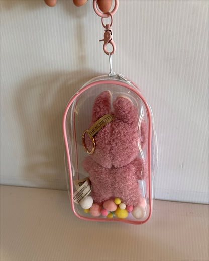 Labubu - Transparent Doll Bag White