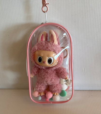 Labubu - Transparent Doll Bag Black