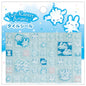 San-X - Twin Rabbit Angels Blue Tile Stickers
