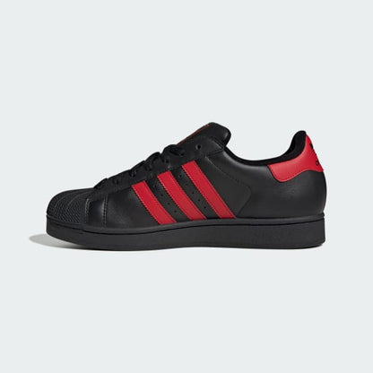Adidas Men's Superstar Ii Shoes - Black / Better Scarlet