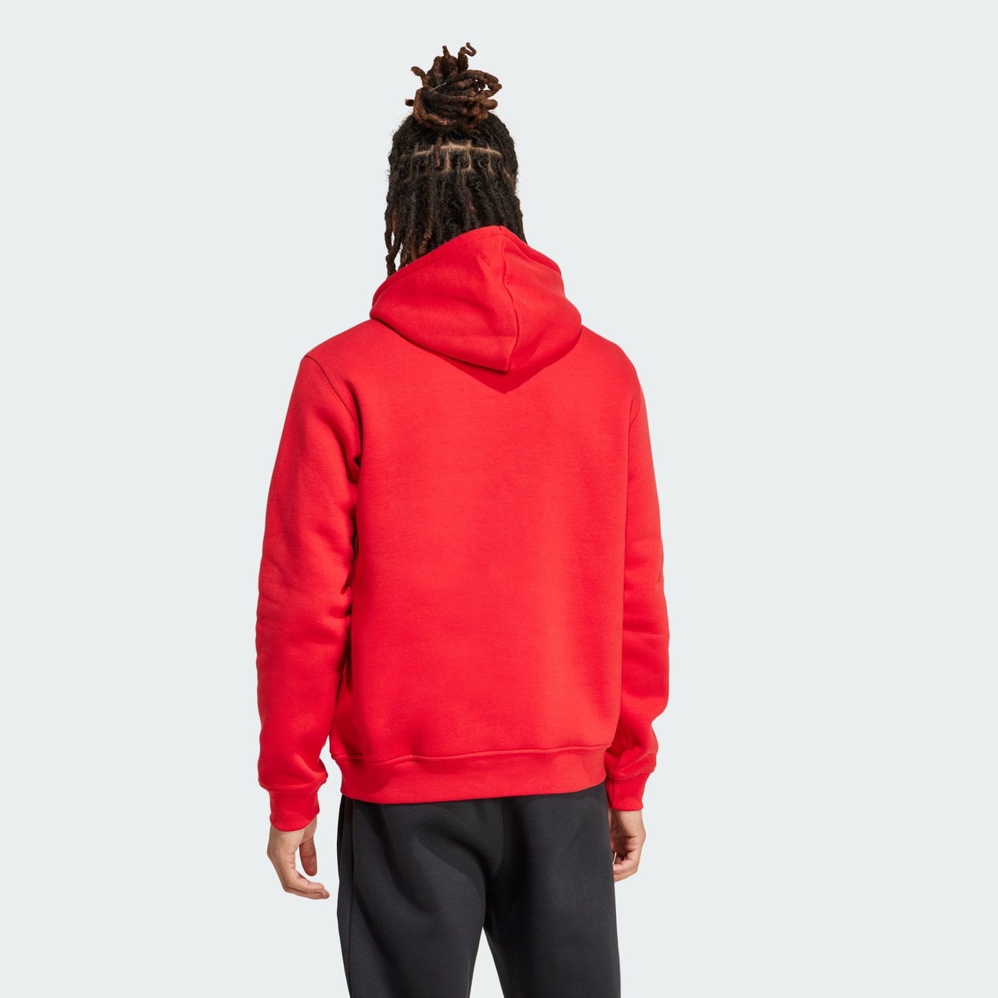 Adidas Men's Trefoil Essentials Hoodie Apparel - Red